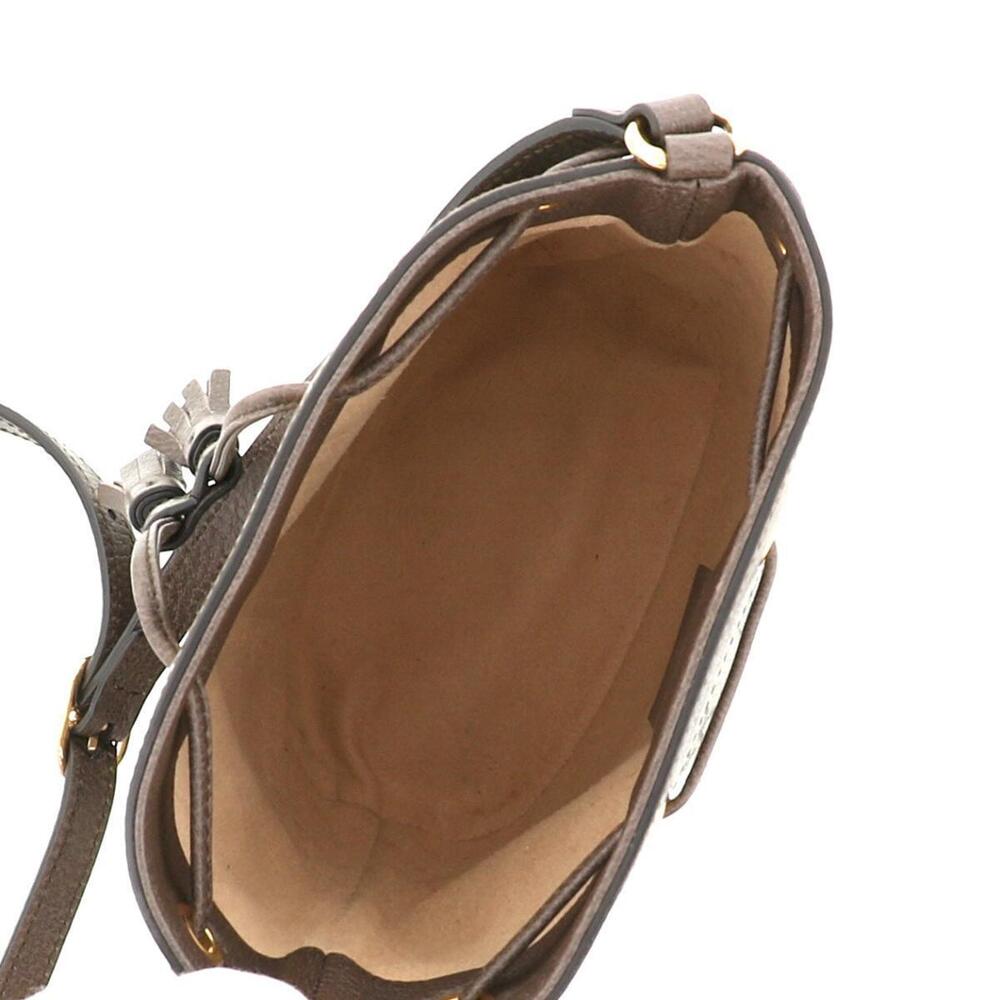 GUCCI Sherry GG Canvas Drawstring Bag Brown - Picture 5 of 5